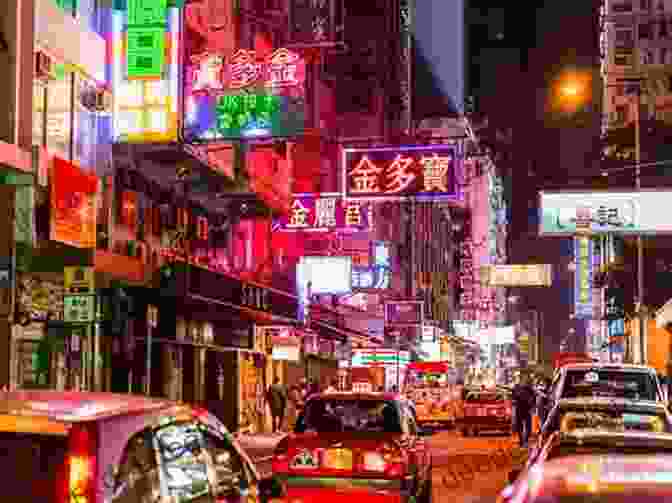 A Bustling Street Scene Of Mid Sea Road In Hong Kong, With Neon Lights And Skyscrapers In The Background OKINAWA : A Photographic Journey Of Beautiful Islands In Japan : Vol 02 Mid Sea Road