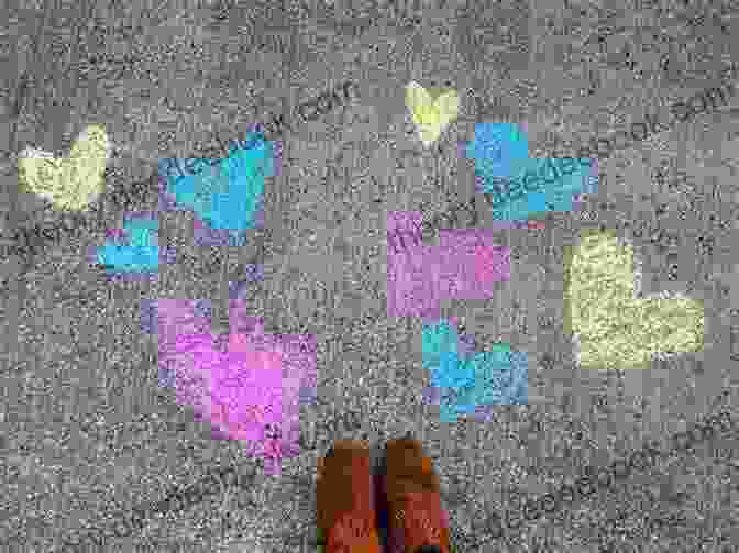 A Colorful Chalk Drawing Of A Heart On A Sidewalk Sidewalk Chalk: Poems Of The City