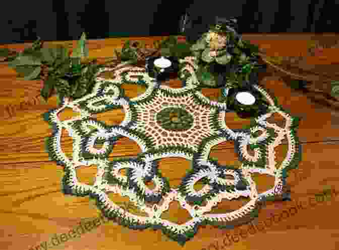 A Crocheted Celtic Mandala In Shades Of Green And Gold. 20 To Crochet: Crocheted Mandalas (Twenty To Make)
