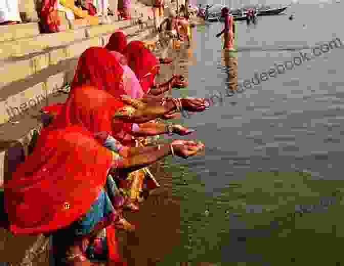 A Serene View Of The Ganges River, With Pilgrims Performing Rituals On Its Banks Travels With My Laptop Vol 4 Peru And India