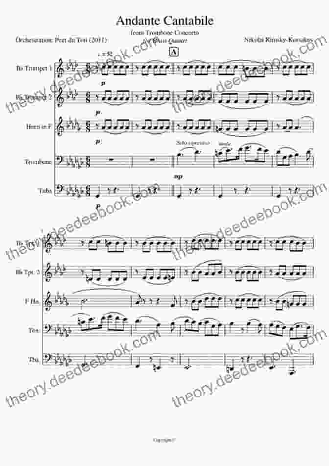 Andante From Concerto No. 1 By Nikolai Rimsky Korsakov 11 Orchestral Etudes For Tenor Trombone