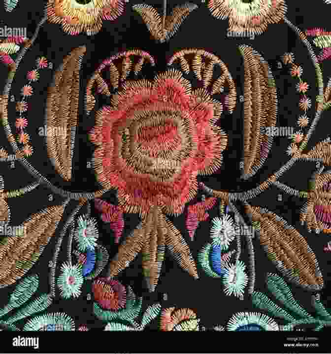 Close Up Of Intricate Embroidery On A Vibrant Fabric, Showcasing The Delicate Stitches And Vibrant Colors That Define This Art Form Be Creative: Inspiring Embroidery Textile Art And Needlecraft (Knitting Crocheting And Embroidery 12)