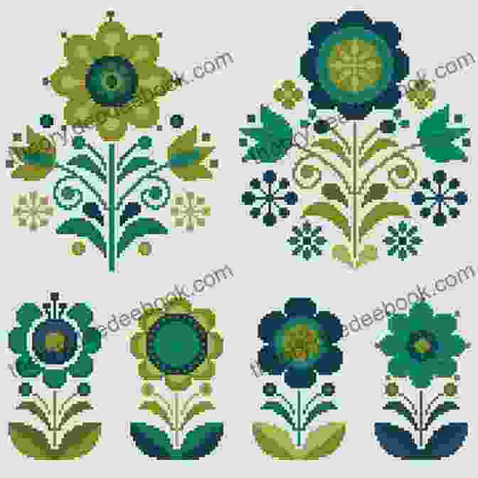 Floral Pattern Design Modern Folk Art Cross Stitch: 50+ Designs 11 Projects 15 Bonus Gift Ideas