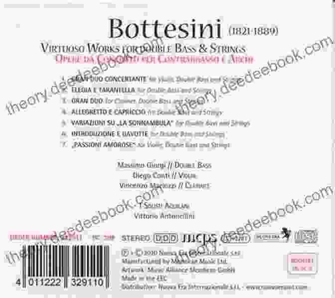 Giovanni Bottesini's Grand Duo For Two Bassoons, Op. 14 Twelve Virtuosic Duets For Bassoons: By Mozart K V 487