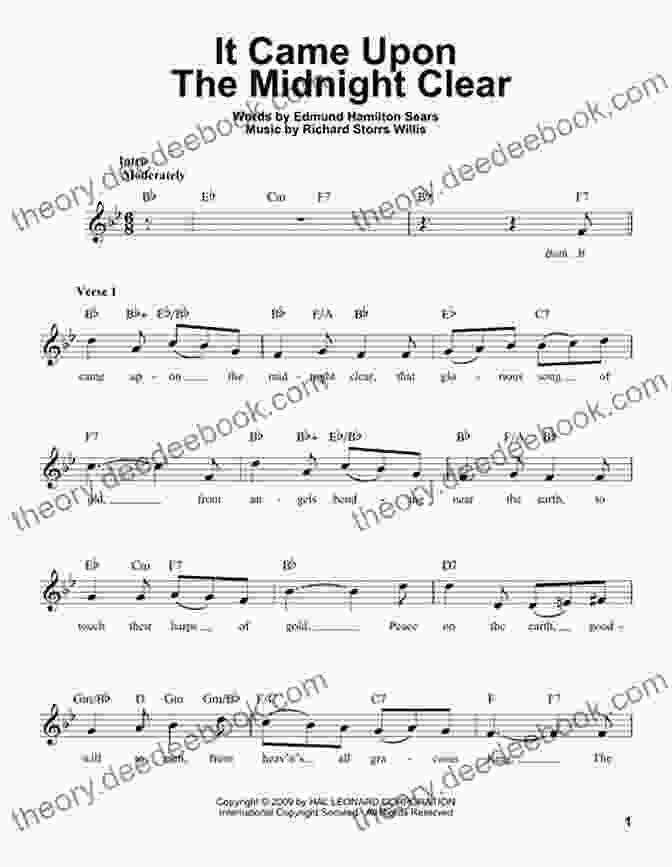 Melodica Sheet Music For 'It Came Upon A Midnight Clear' Christmas Carols For Melodica: Easy Songs