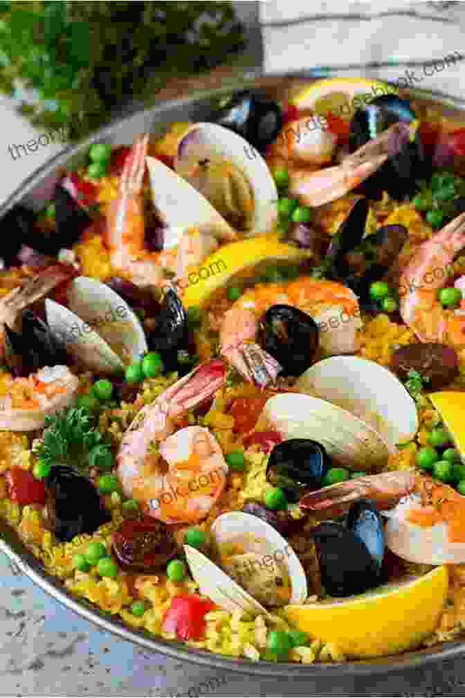 Paella Dish With Saffron Rice, Seafood, And Vegetables Greater Than A Tourist Barcelona Spain: 50 Travel Tips From A Local (Greater Than A Tourist Spain)