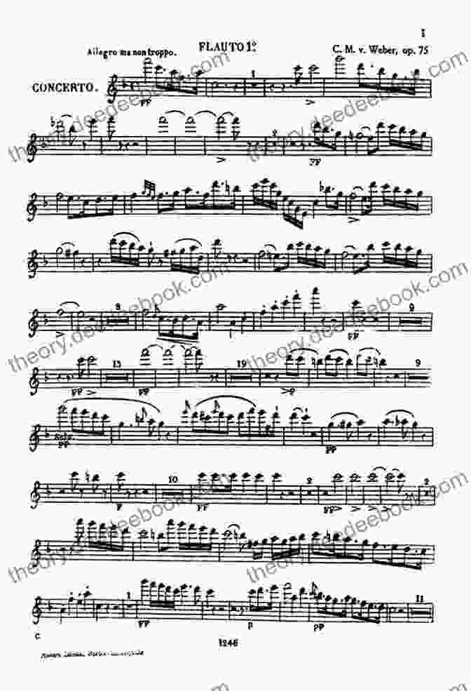 Sheet Music For Adagio From Bassoon Quartet In F Major, Op. 16 By Carl Maria Von Weber 10 Romantic Pieces Bassoon Quartet (BN 2): Easy