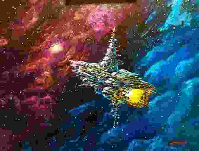 Spaceship Exploring A Vibrant Nebula In Albion Lost: The Exiled Fleet Albion Lost (The Exiled Fleet 1)
